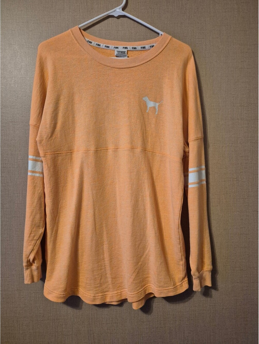 Victoria's Secret PINK Orange Long Sleeve Sweatshirt Top XS